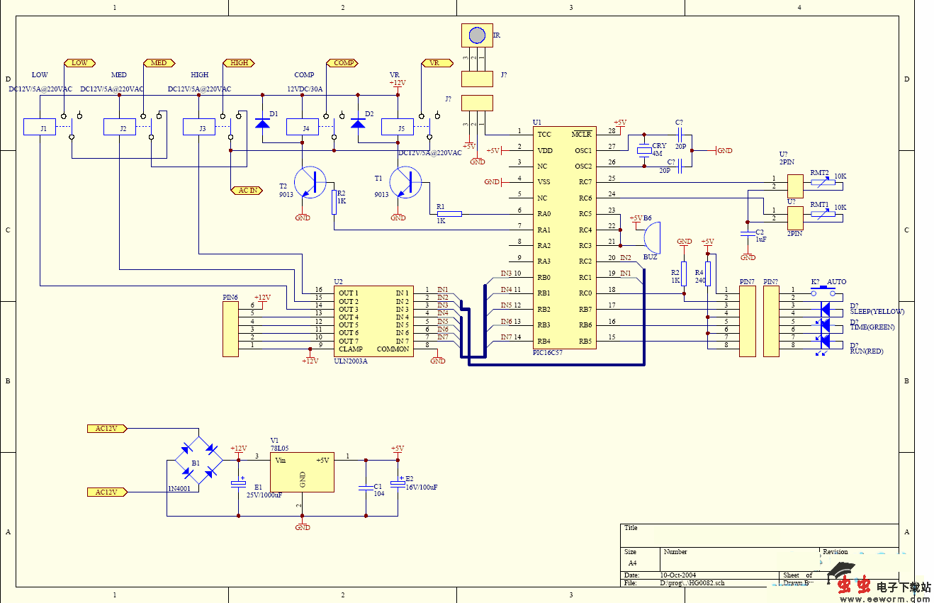 一款空调主板电路
