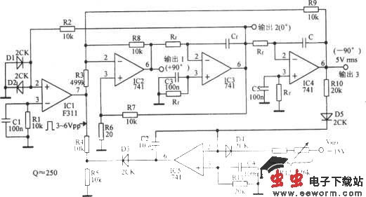 状态变量滤波器SVF型多相输出振荡器