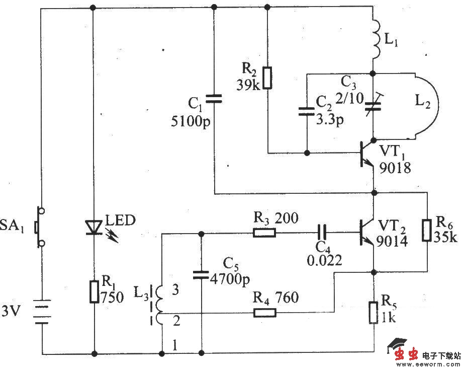 遥控调光调速发射器电路原理图
