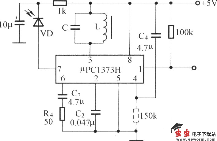 &mu;PC1373H的应用电路