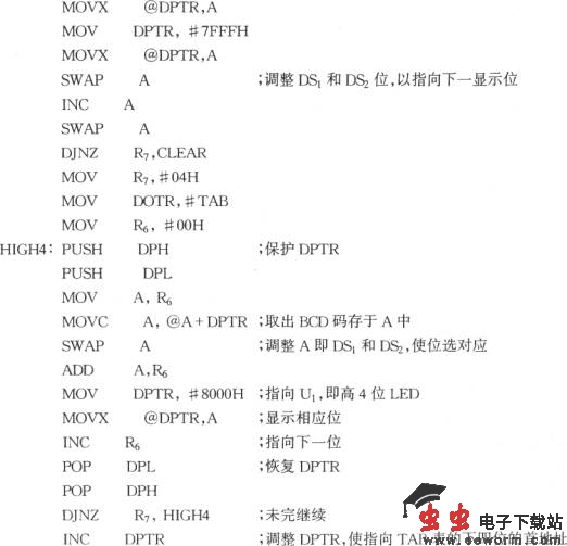 ICM7212AM 4位并行显示/译码/驱动器(硬件译码)构成的8位静态LED
