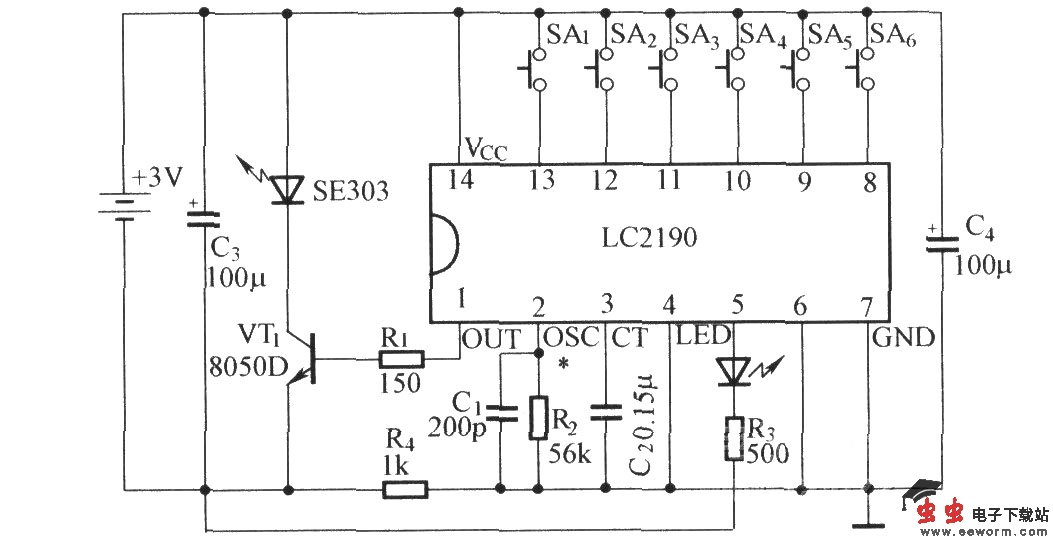 LC2190的原理及应用电路