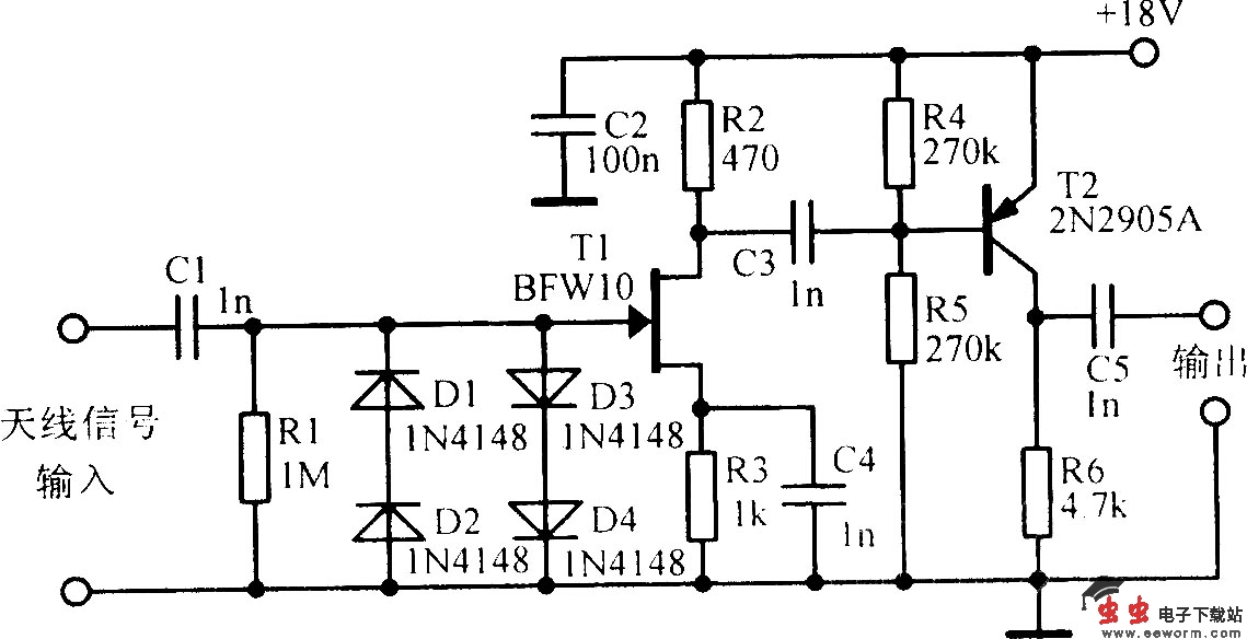宽带短波放大电路