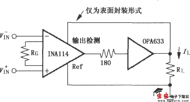 INA114重负载输出缓冲电路