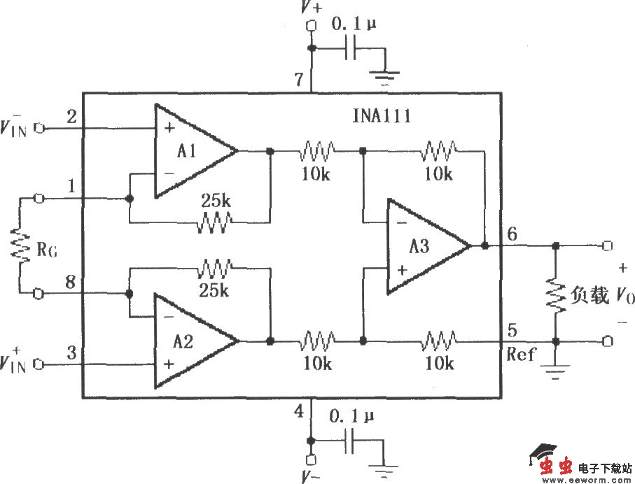 INA111基本连接电路