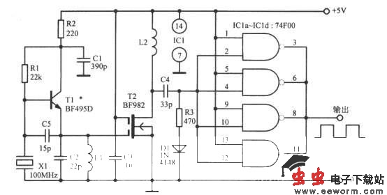 100MHz高精度晶体振荡器