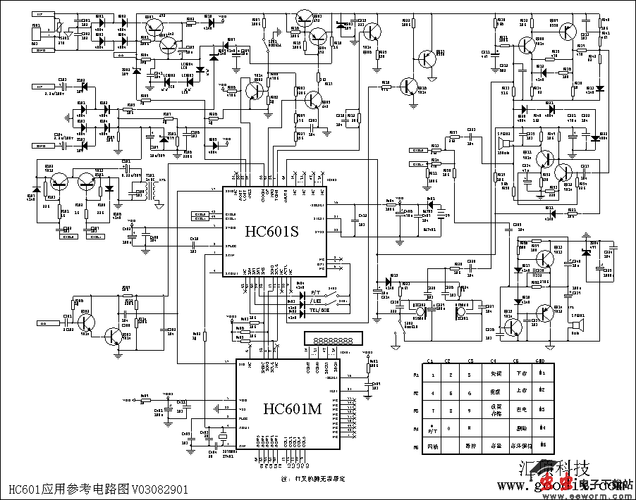 俄罗斯标准来电显示电话芯片电路