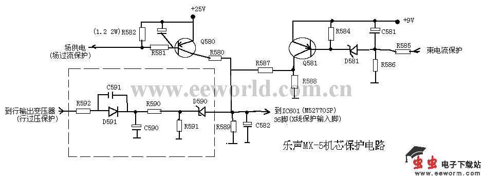 乐声MX-5机芯保护电路