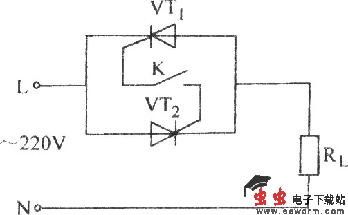 普通晶闸管单线控制电路