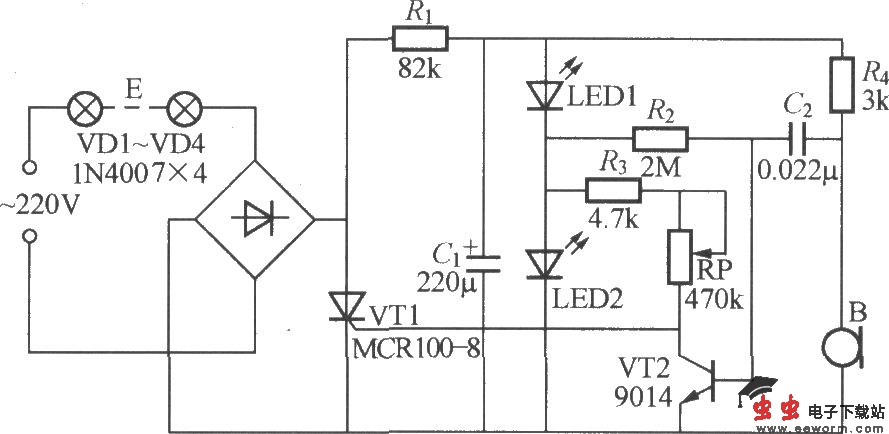 声控式音乐彩灯电路(2)