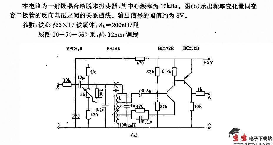采用变容二报管的Lc多谐振荡器电路