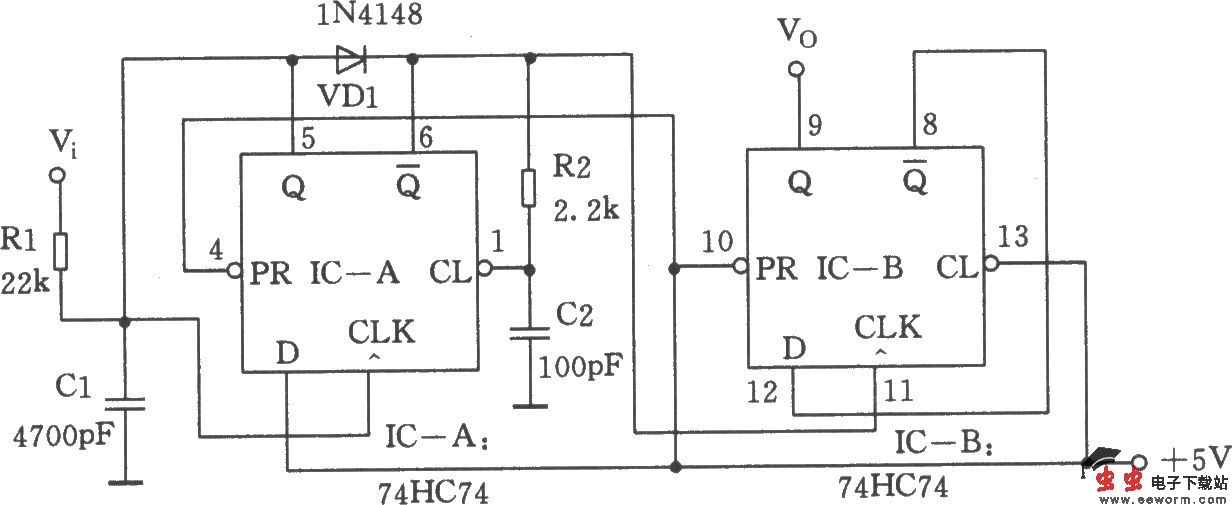 双D触发器式的VCO