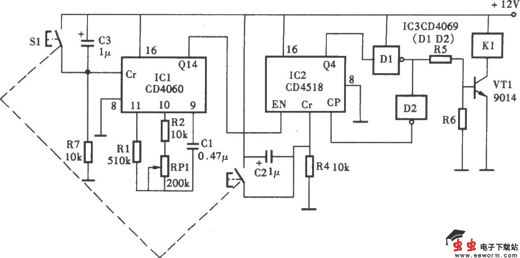时间可调定时器电路
