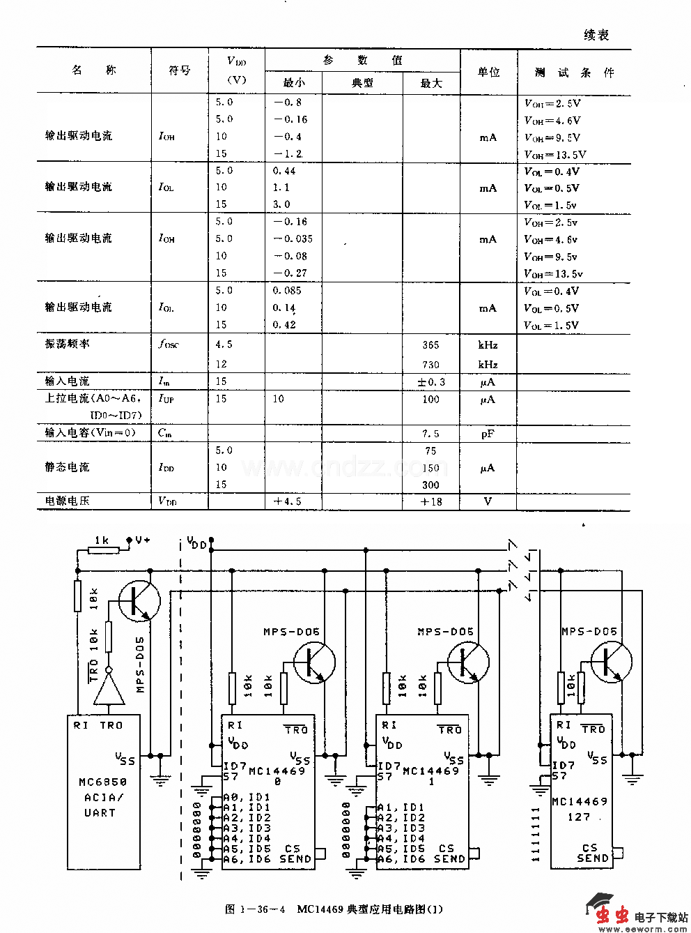 MCl4469(通用)可寻址异步发射或接收电路