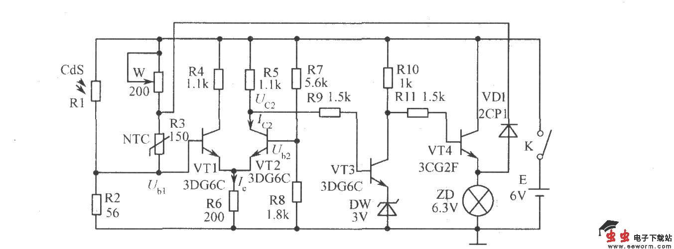 电子蜡烛的电路