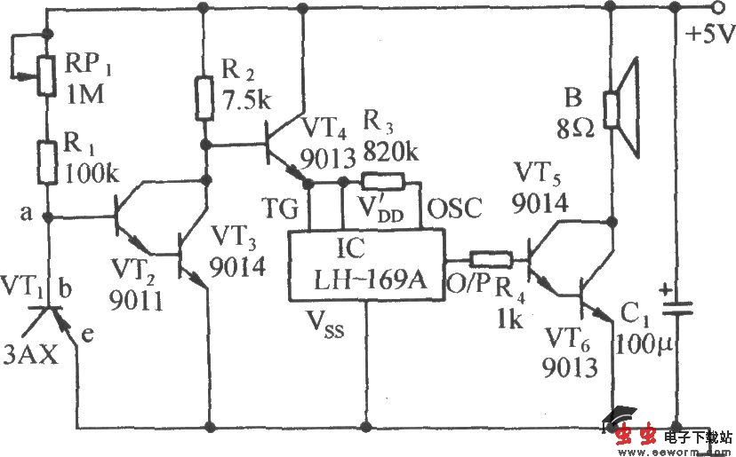 PC机CPU过热语言告戒器电路