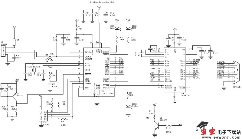 国外USB转串口原理图