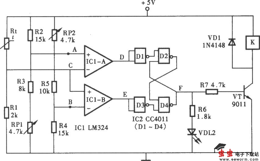 双限值的温度控制电路