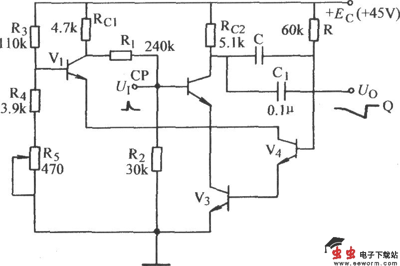 变形的电容负反馈锯齿波电路