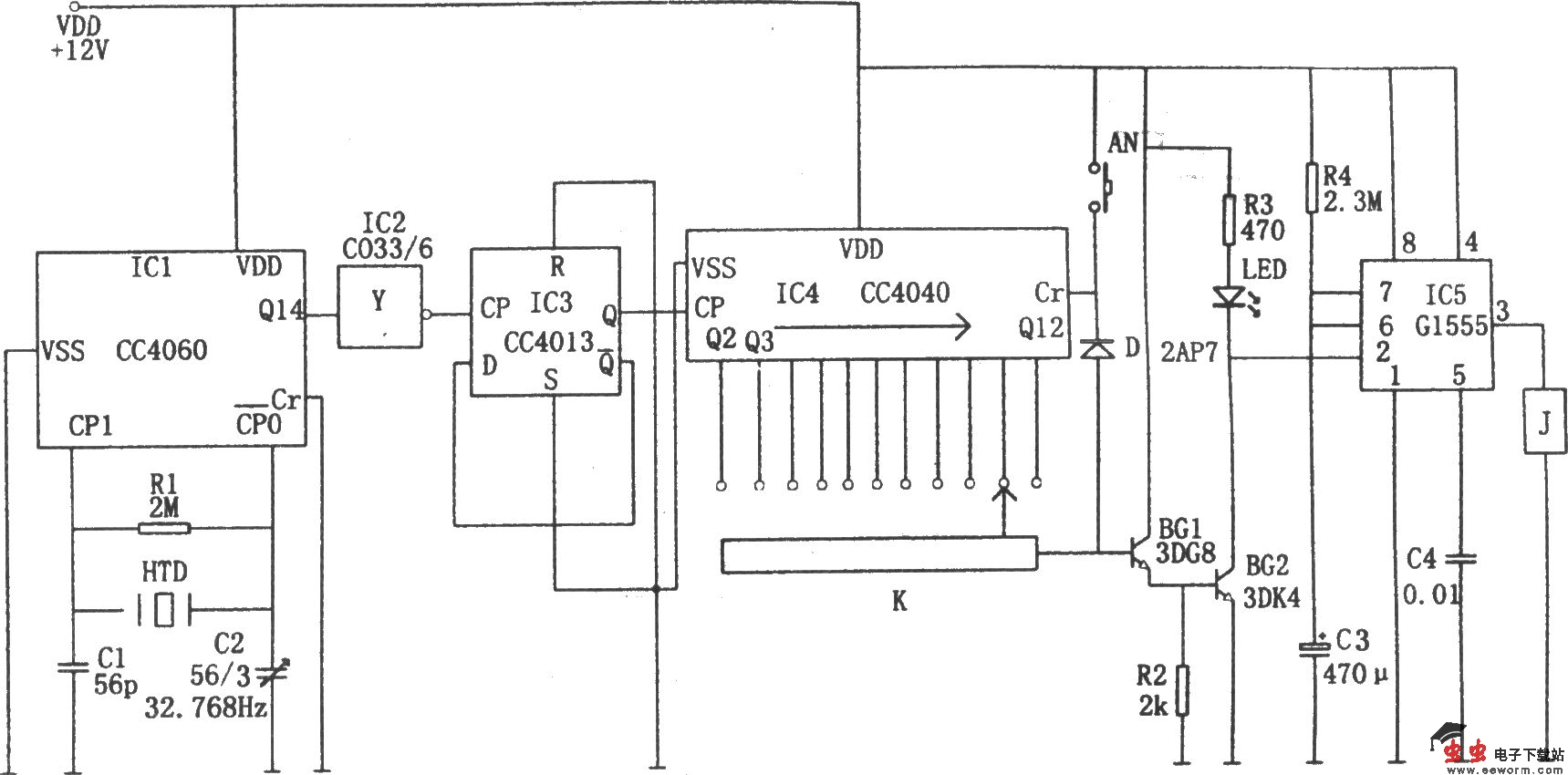 精密数字式定时控制器(CC4013、CC440、CC4060、G1555)