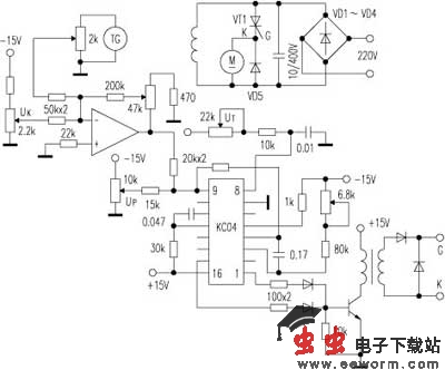 用集成触发器KC04的调速电路