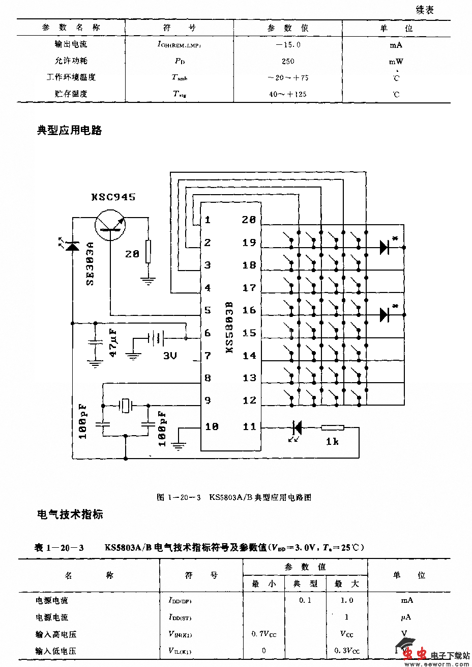 KS5803A／B(录音机、电视机、录像机和玩具)红外线遥控发射电路