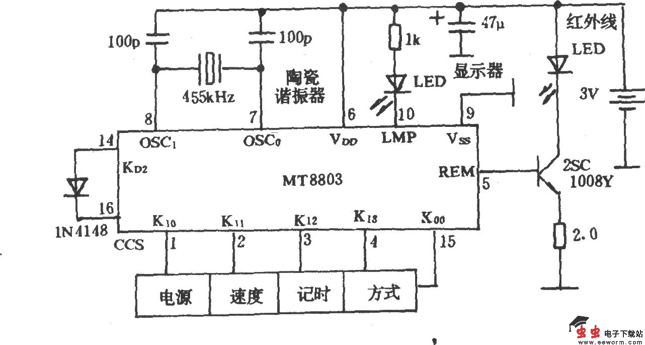 电风扇红外发射器(MT8803)