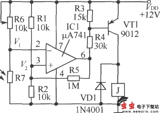 精密光暗光控电路
