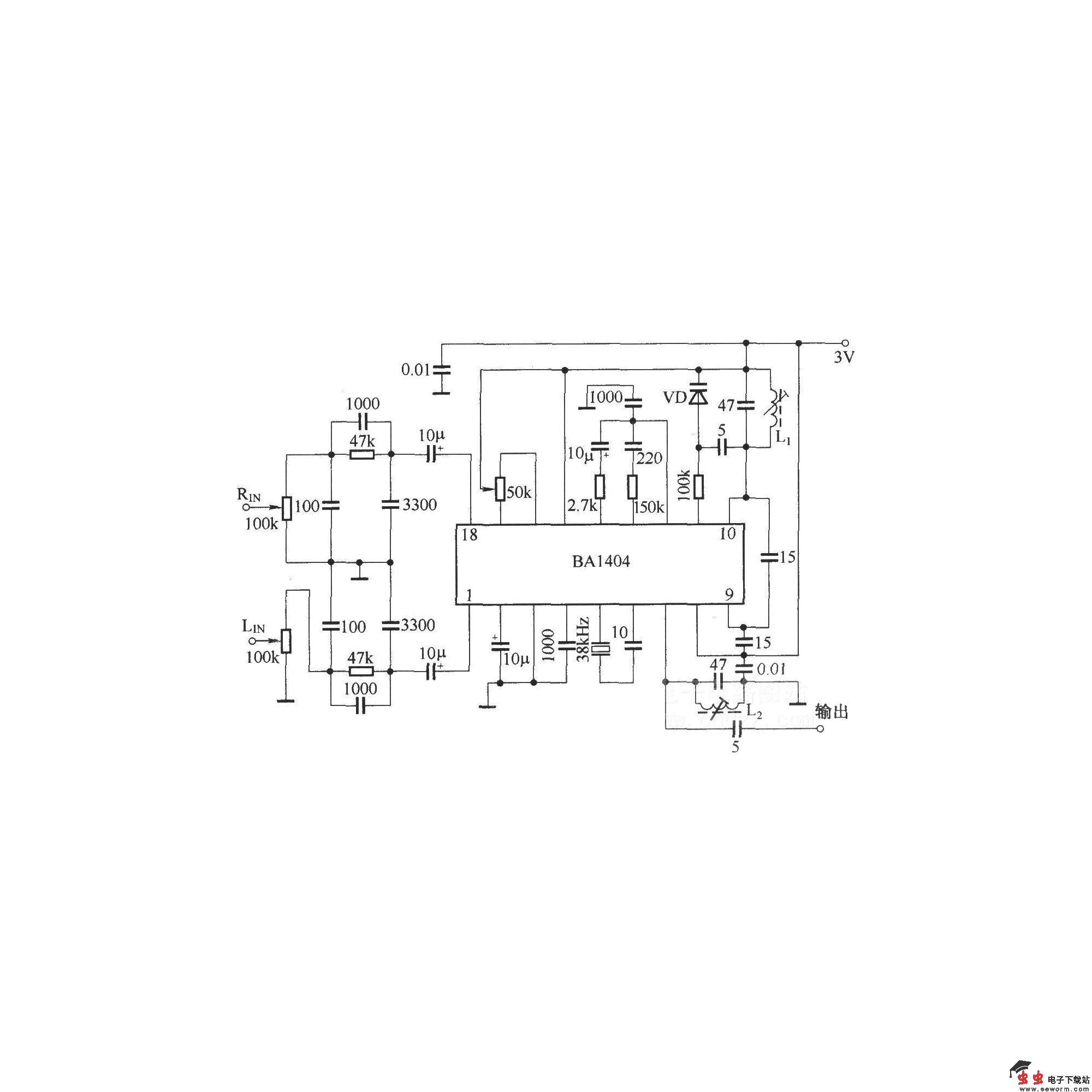 BA1404组成的发射电路
