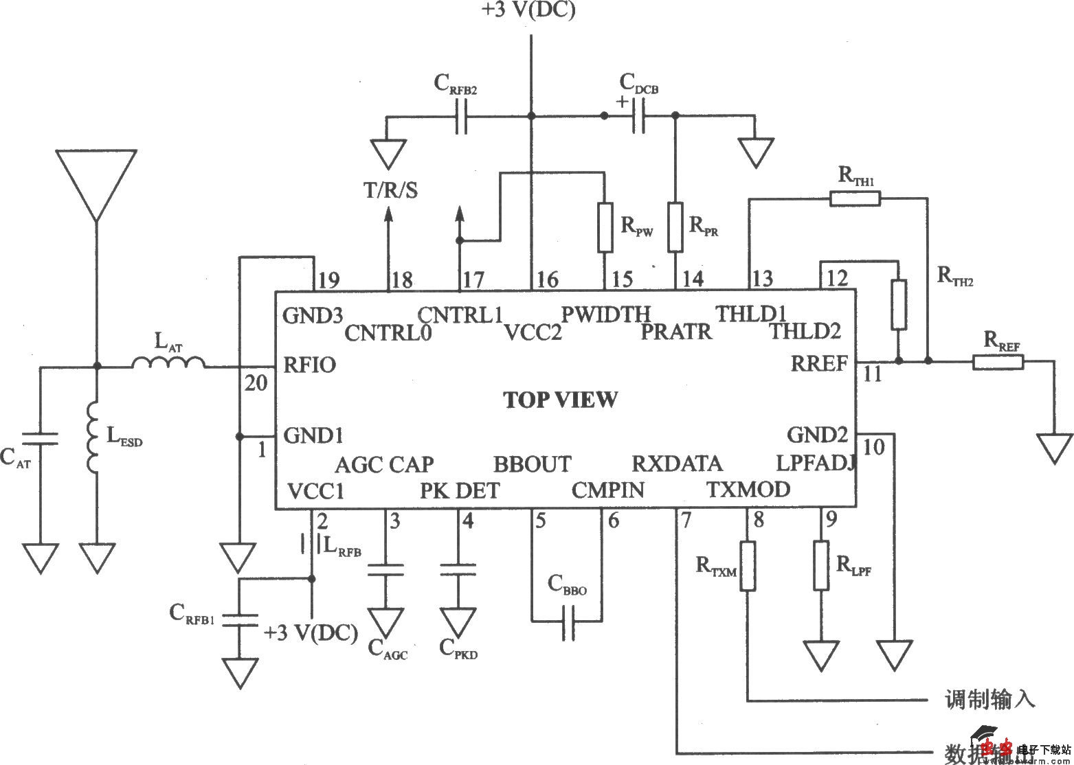 TRll00 ASK 916．50 MHz收发器
