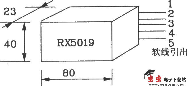 由RX5019/5020构成无线遥控发射、接收电路图
