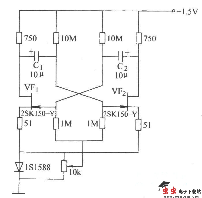 场效应晶体管低压振荡电路