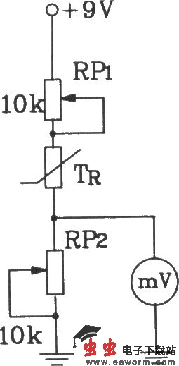 T-121温度传感器构成电子温度表电路