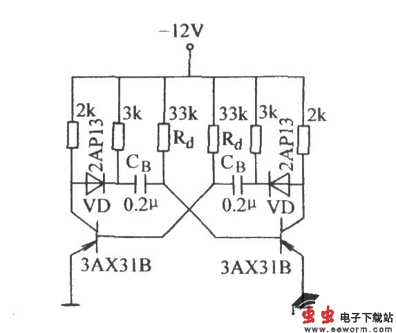 改善输出波形的无稳态电路