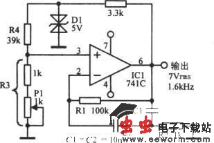桥T型RC振荡器