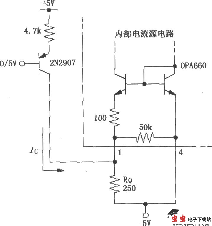 宽带跨导型运算放大和缓冲器OPA660的逻辑控制禁止电路