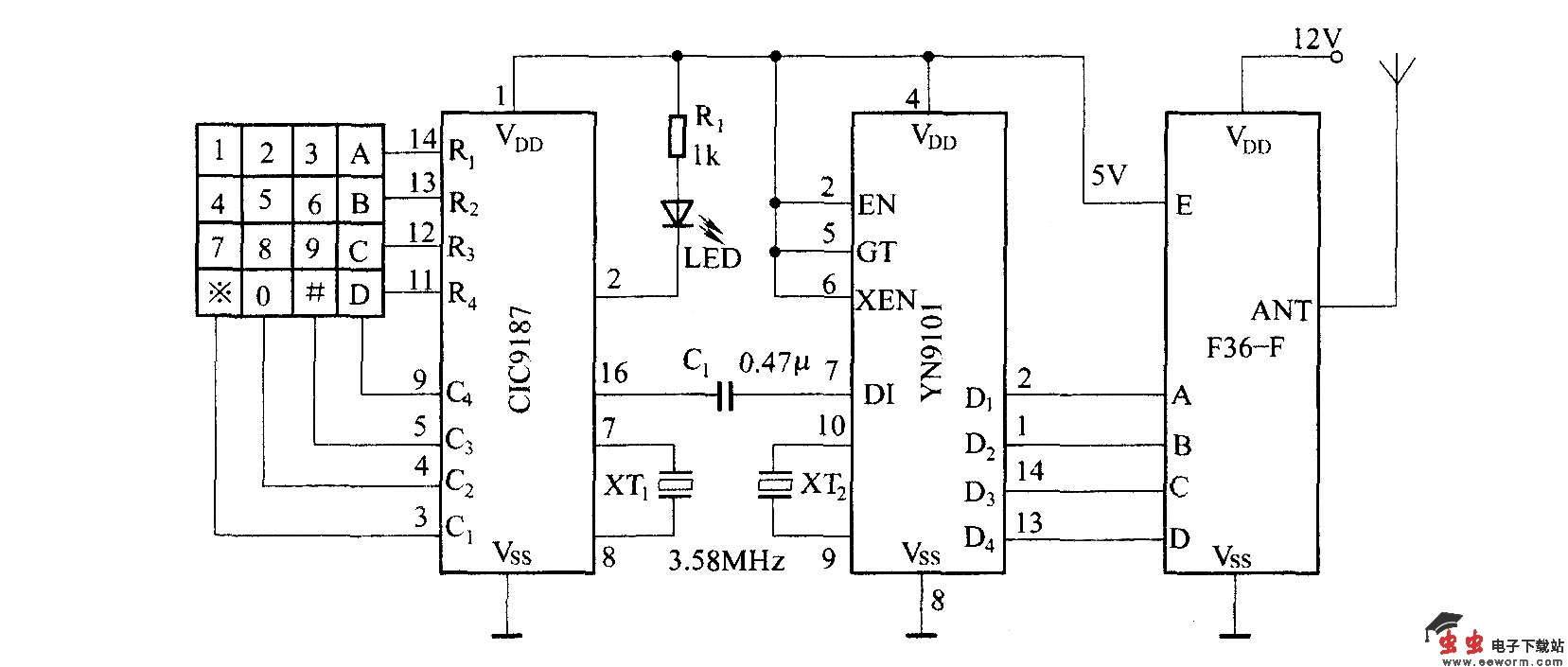 多通道无线遥控电路(F36-F／F36-J)