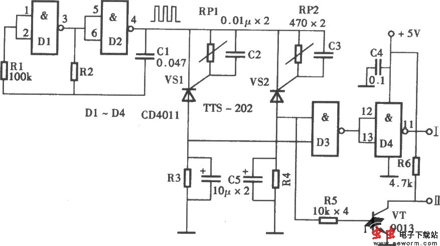 可任意设定温控范围的温控器电路