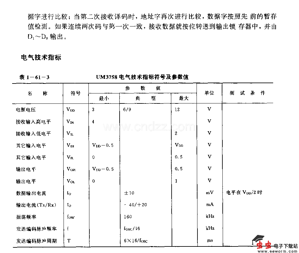UM3758 通用)红外线或超声波遥控收发两用电路