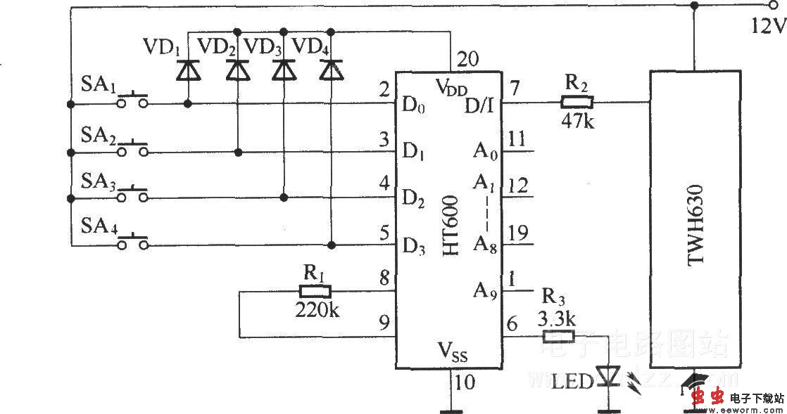 汽车中央门锁及启动系统的控制