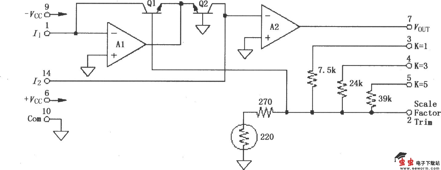 精密对数和对数比率放大器LOG100