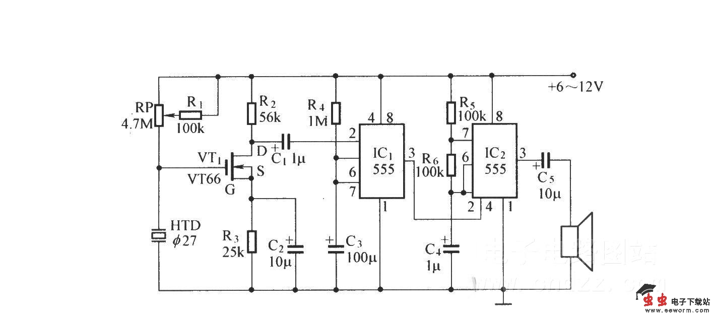 高灵敏声控报警器