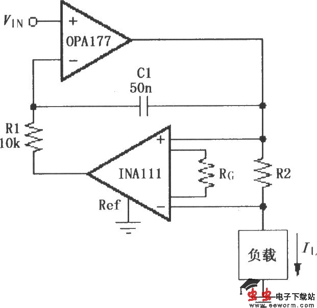 INA111构成的电压控制电流源电路