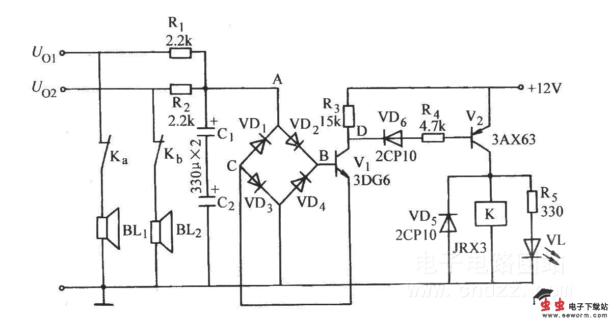桥式检拾型喇叭保护电路(二)