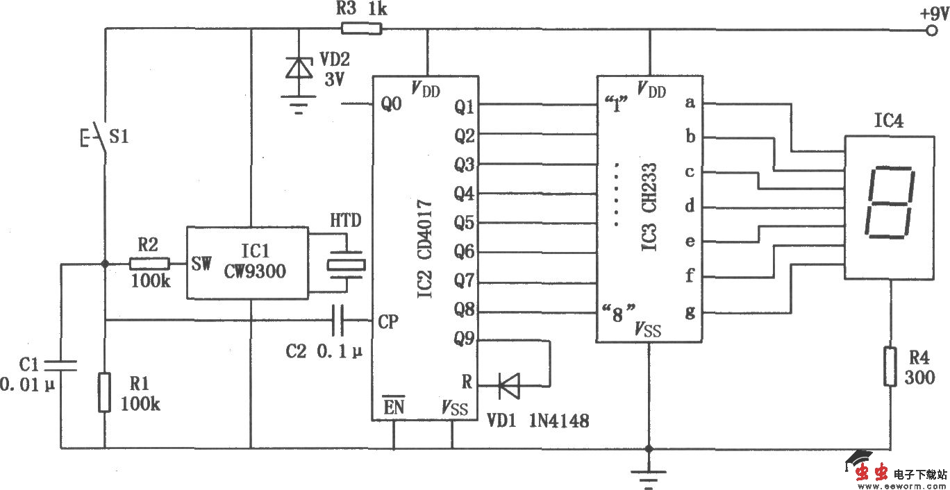 数码显示记忆门铃