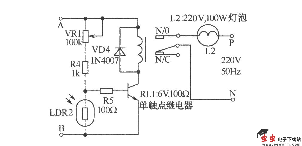 带照明信号的医用呼叫接收器电路