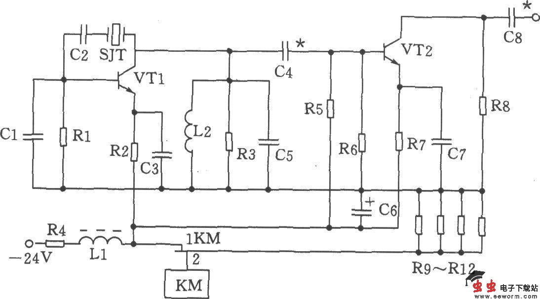 70MHz并联晶体振荡器