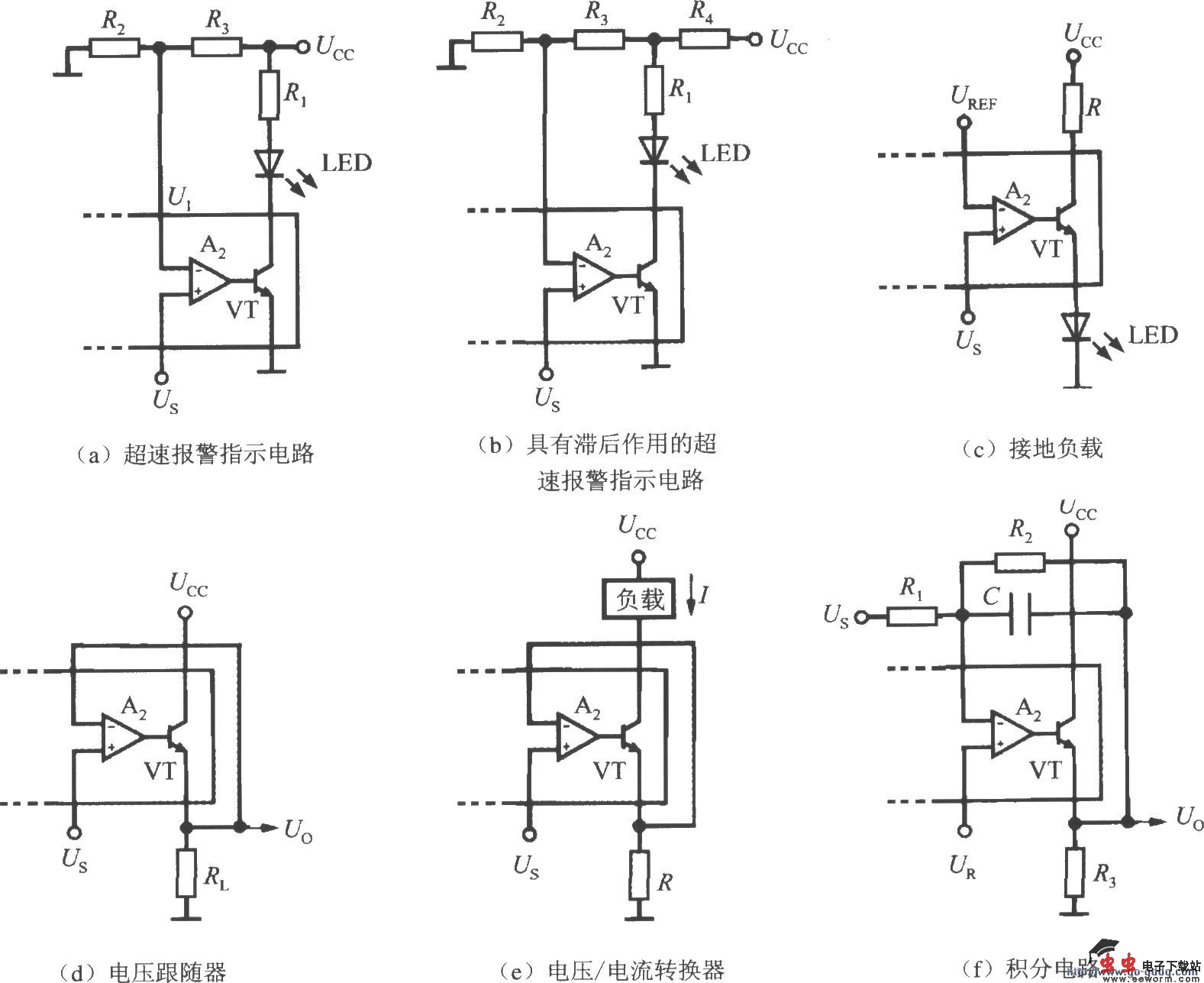 集成转速/电压转换器LM2907／2917的6种输出电路