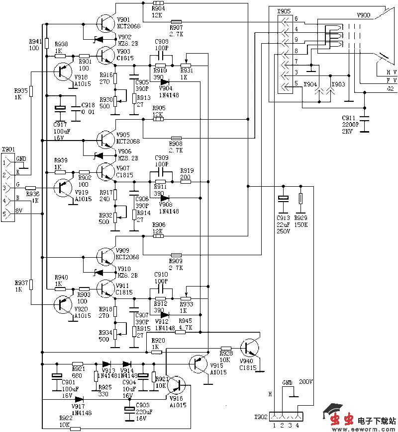 视放电路：视放板-4