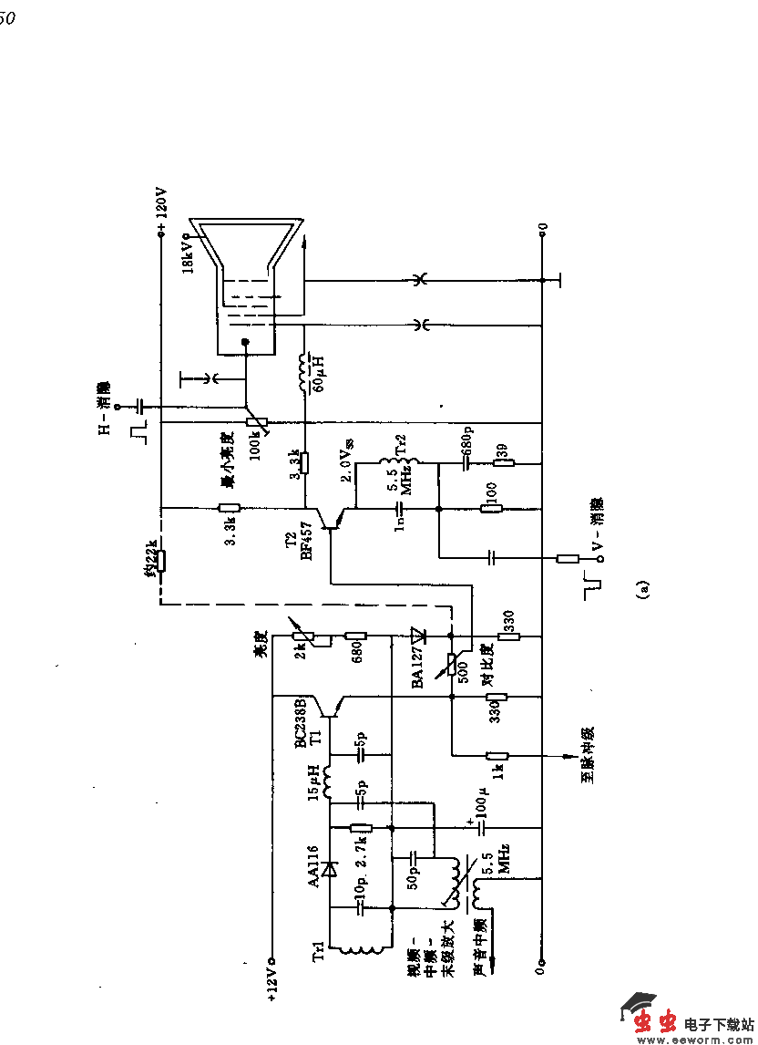 射线负荷补偿用视频放大器电路